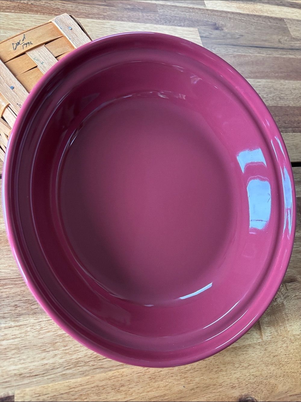 Longaberger Paprika Red Pottery Deep Pie Dish - Picture 2 of 2